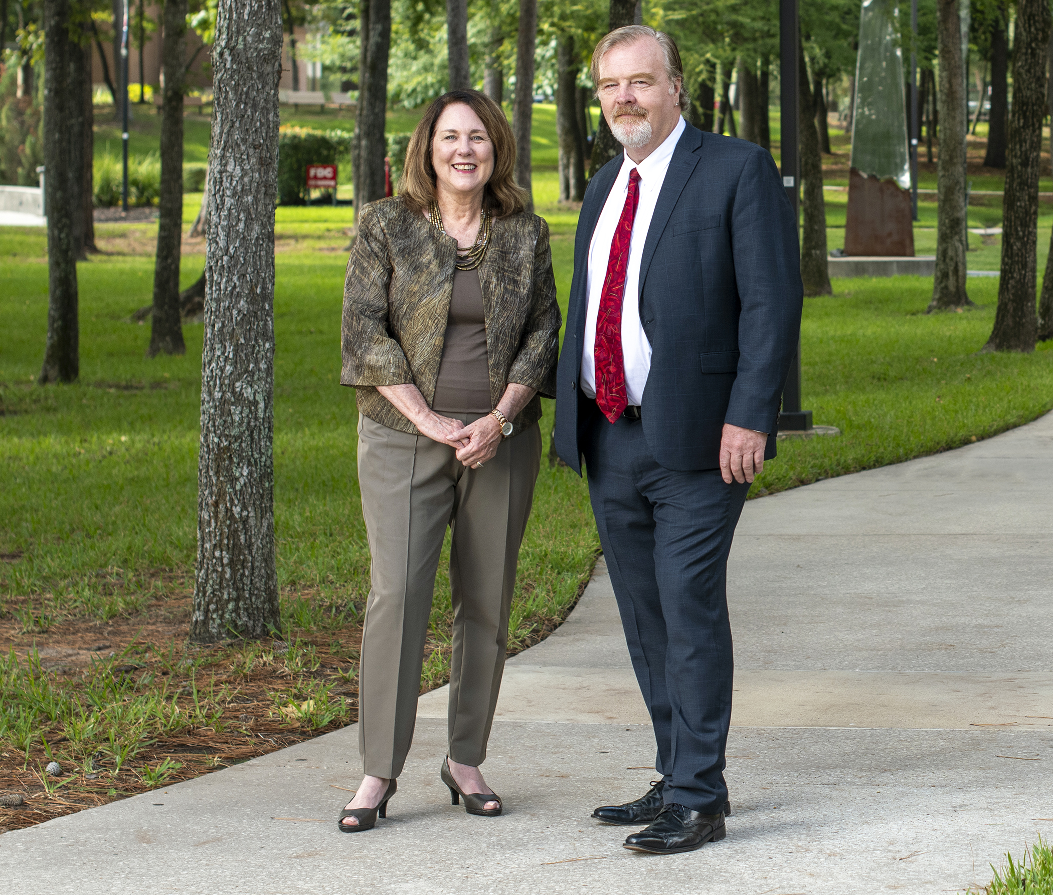 LSC Fulbright Scholar Winners Claire Phillips, Ph.D., LSC-CyFair Science and Engineering Instruction Dean and John Theis, Ph.D., LSC-Kingwood Political Science Professor and Center for Civic Engagement Director