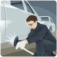 illustration of auto tech worker