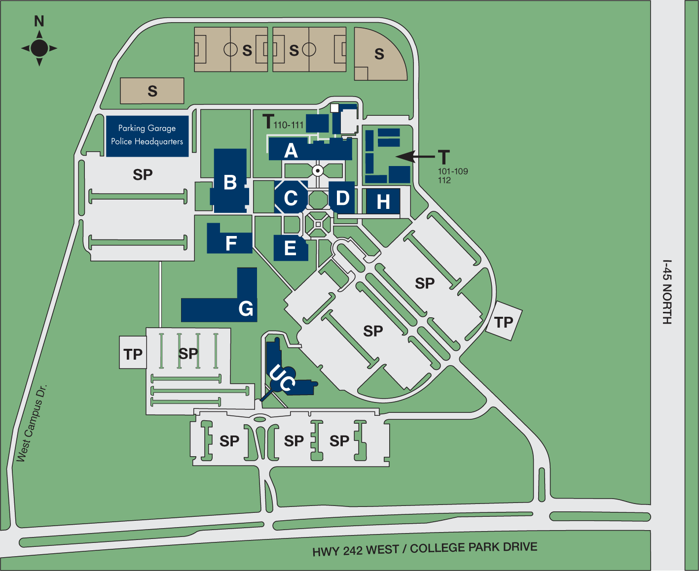LSC-Montgomery campus map