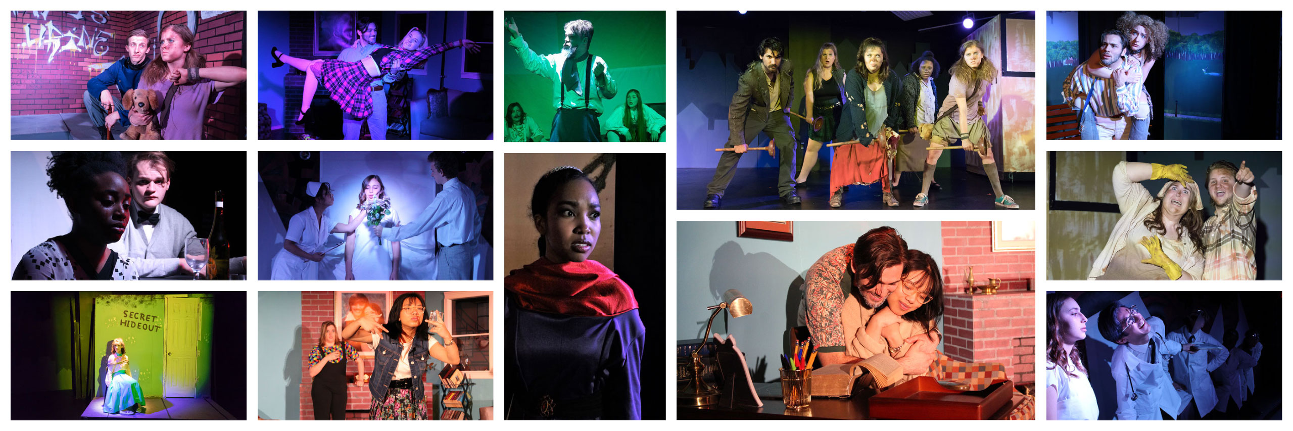 photo collage of drama productions
