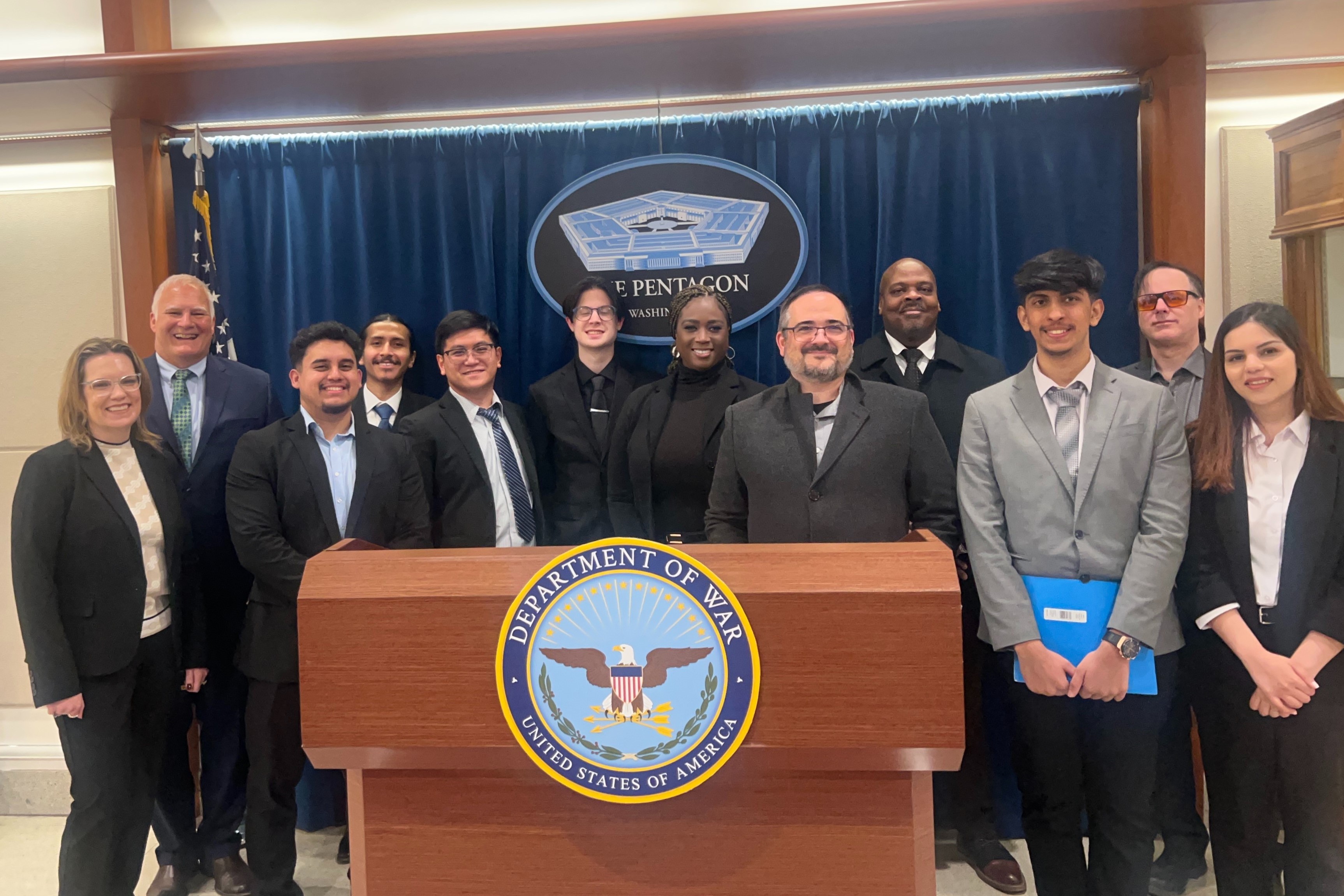 Nine students from Lone Star College System’s cybersecurity program met with representatives from federal agencies and toured national landmarks this February in Washington, D.C.