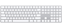 photo of the Mac keyboard with numerical 10-key pad