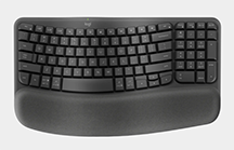 photo of the Logitech ergonomic keyboard with 10-key pad