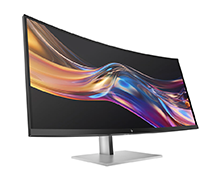 photo of a curved monitor