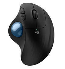 photo of the Logitech trackball mouse