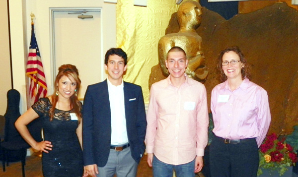 LSC-CyFair scholarship recipients Dana Ashrawi, Andrew Payne, Rebeca Perales and Thomas Schroeder