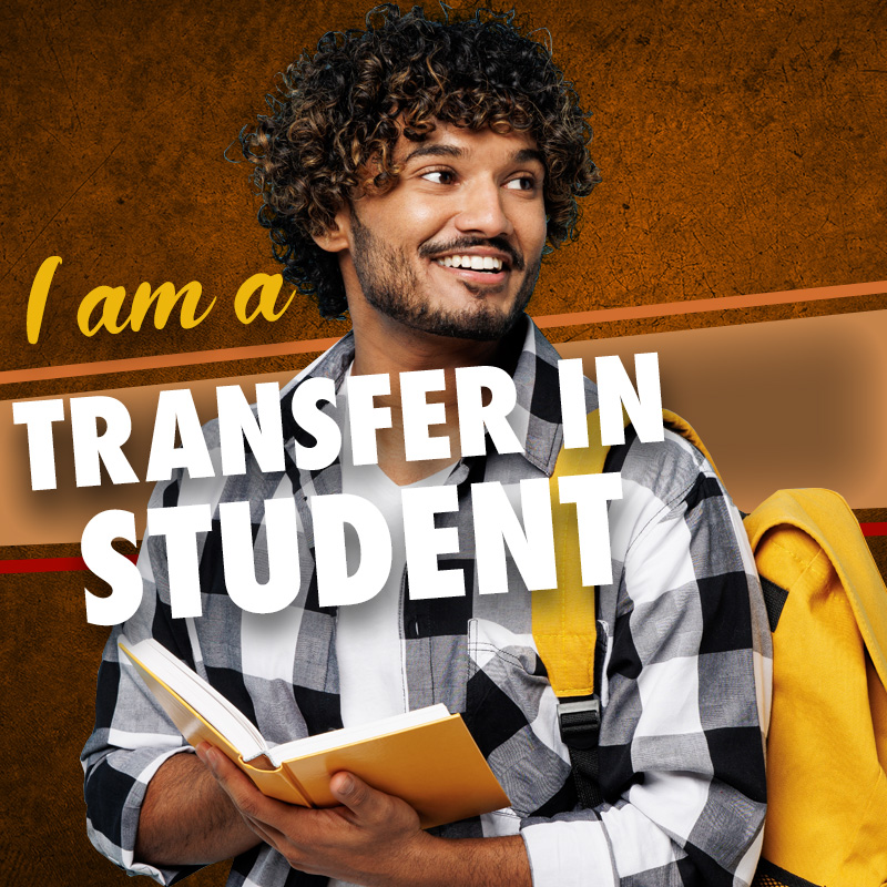 "I am a Transfer In Student" button