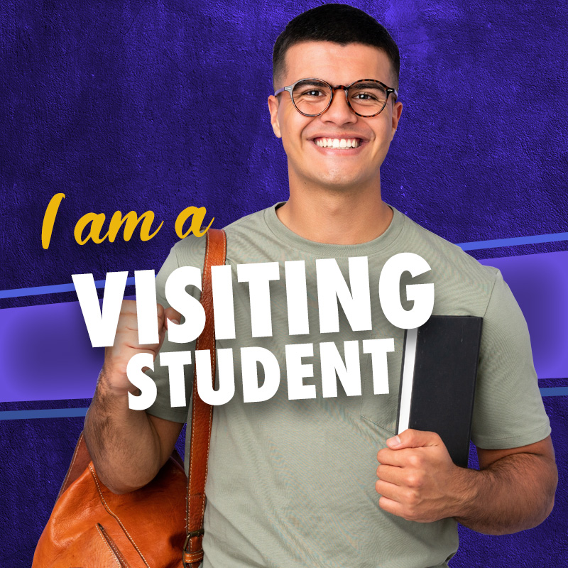 "I am a Visiting Student" button