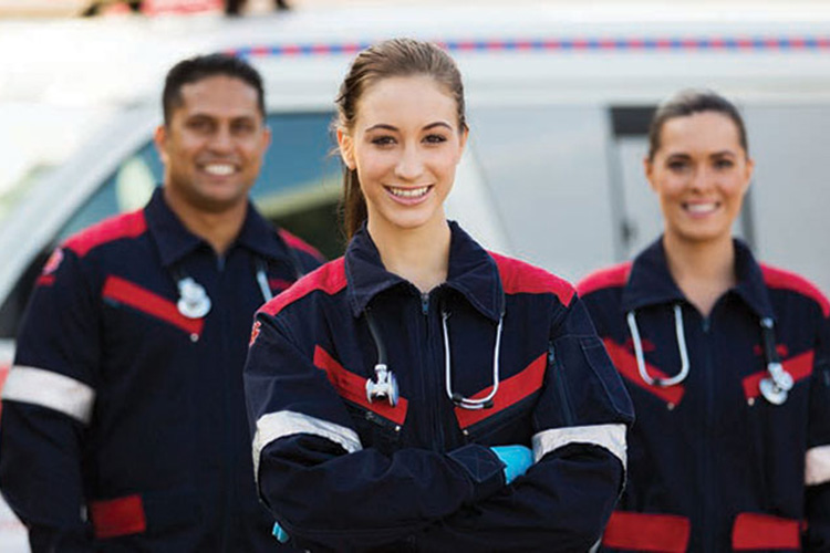 Photo of a group of Emergency Medical Technicians