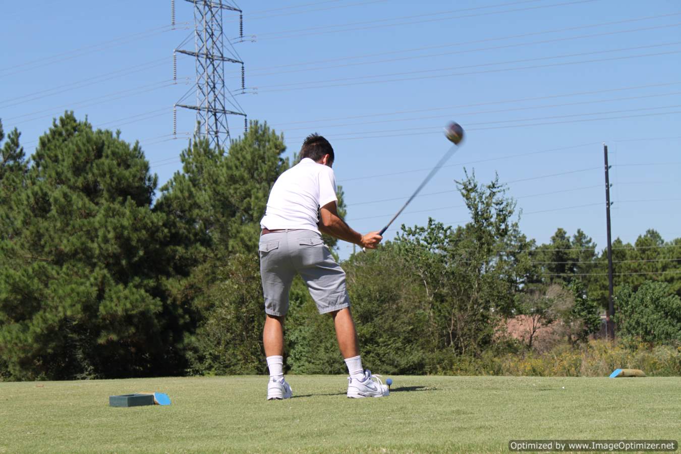 Photo of students playing golf