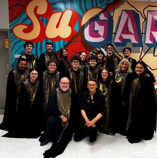 Photo of LSC Kingwood students performing at concert with Sarah Brightman