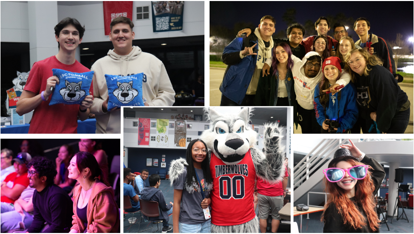 Collage of students enjoying campus events