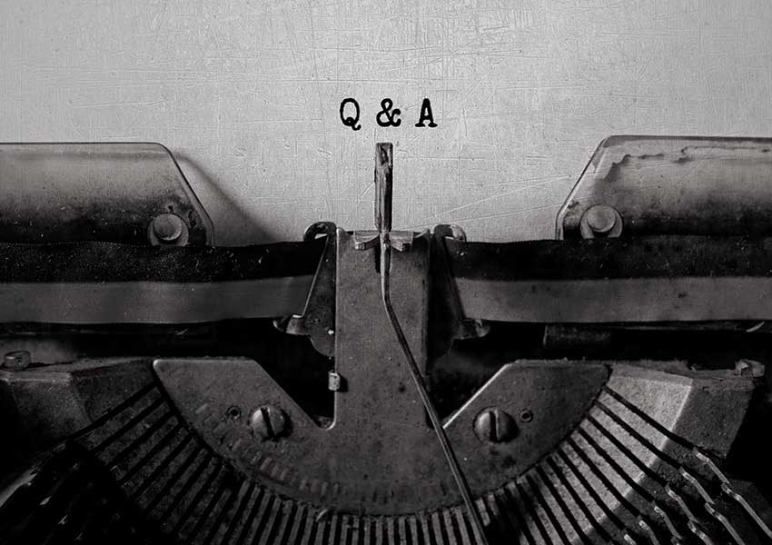 Photo of confused man with question mark