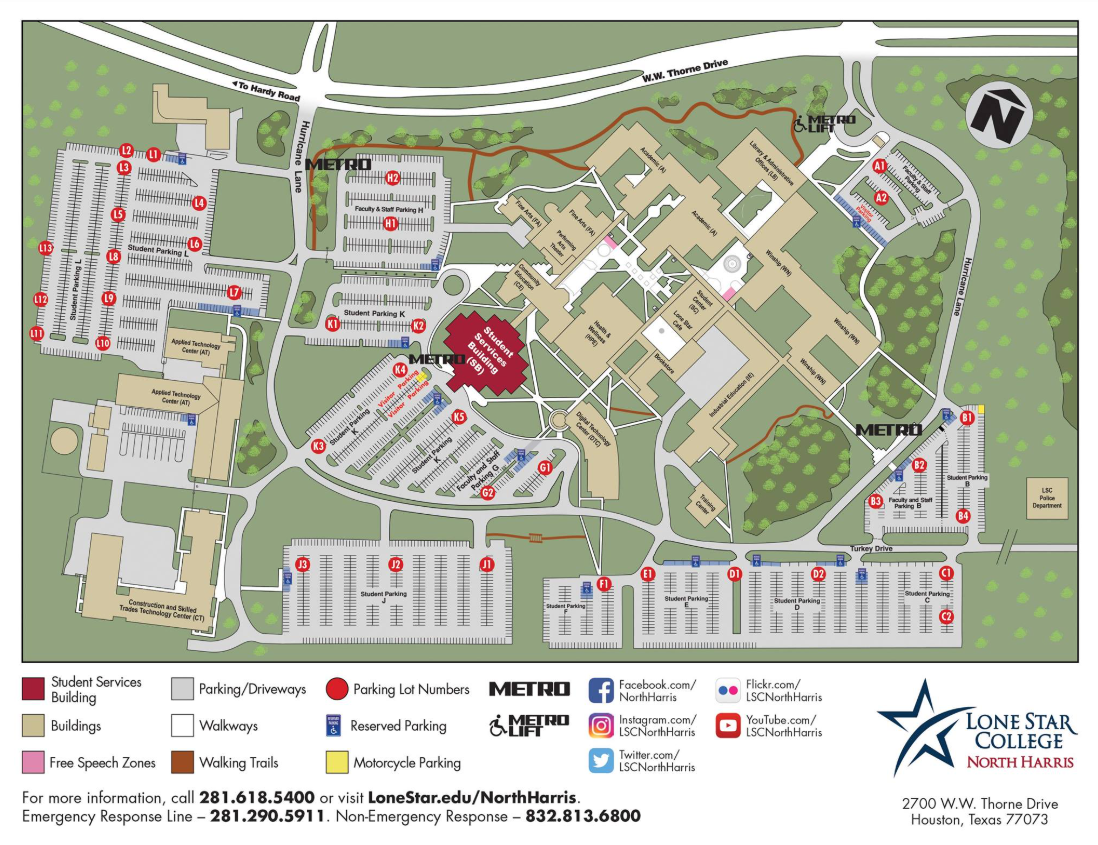 Lone Star College North Harris Map