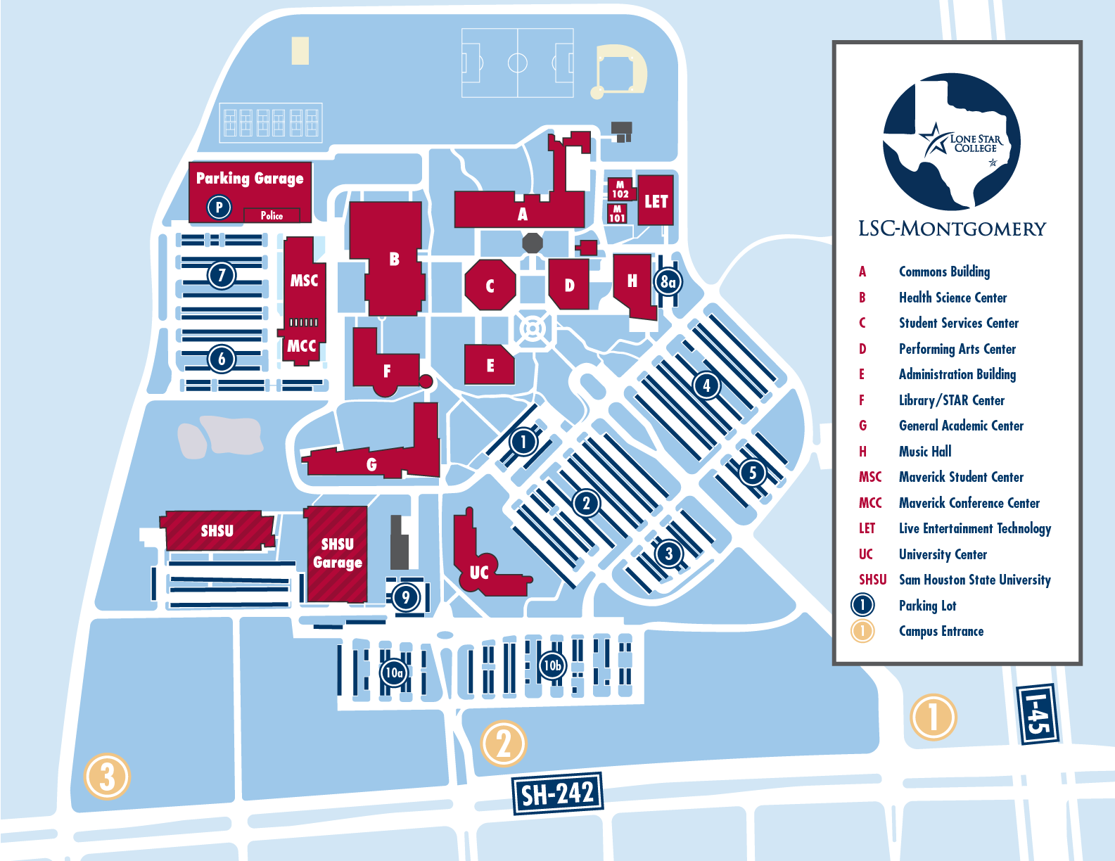 Lone Star Campus Map Lsc-Montgomery Map |
