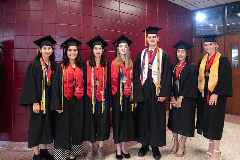 LSC-Kingwood held its 48th Commencement ceremony on May 14 at the M.O. Campbell Center. Pictured are the Honors College graduates.