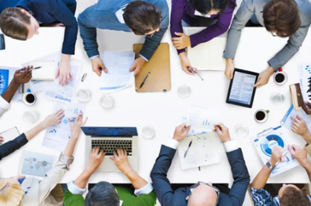 People sitting at table for meeting