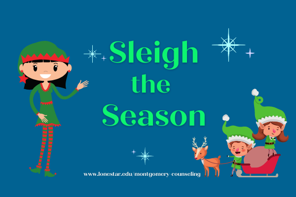 Sleigh the Season graphic. Read below for holiday tips