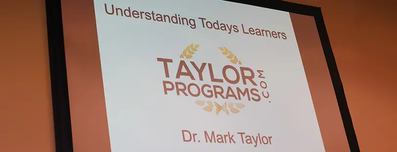 Slide with info about Taylor Programs