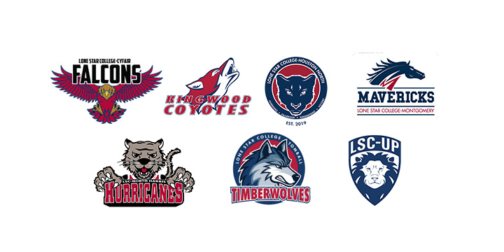 Image of all LSC mascot logos together