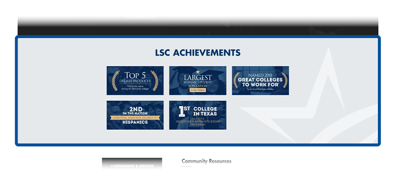 screenshot of achievements section