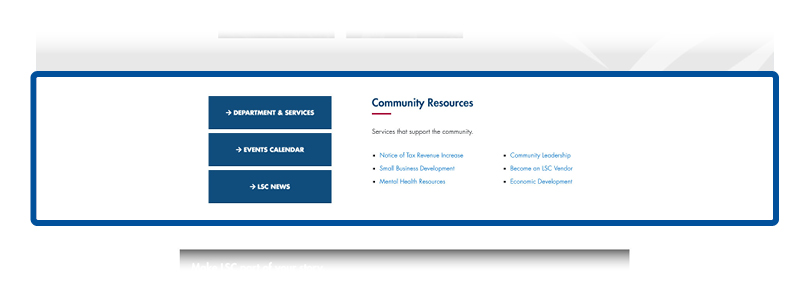 screenshot of resources section