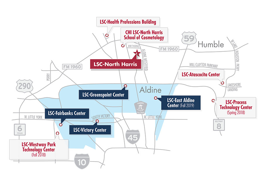 Image of the LSC-North Harris Area Map