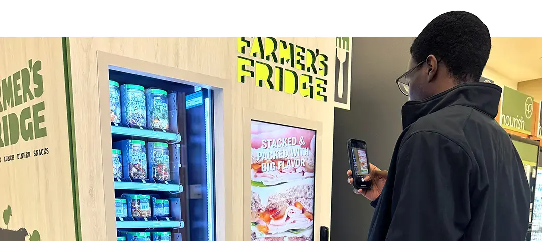 Student at a vending machine