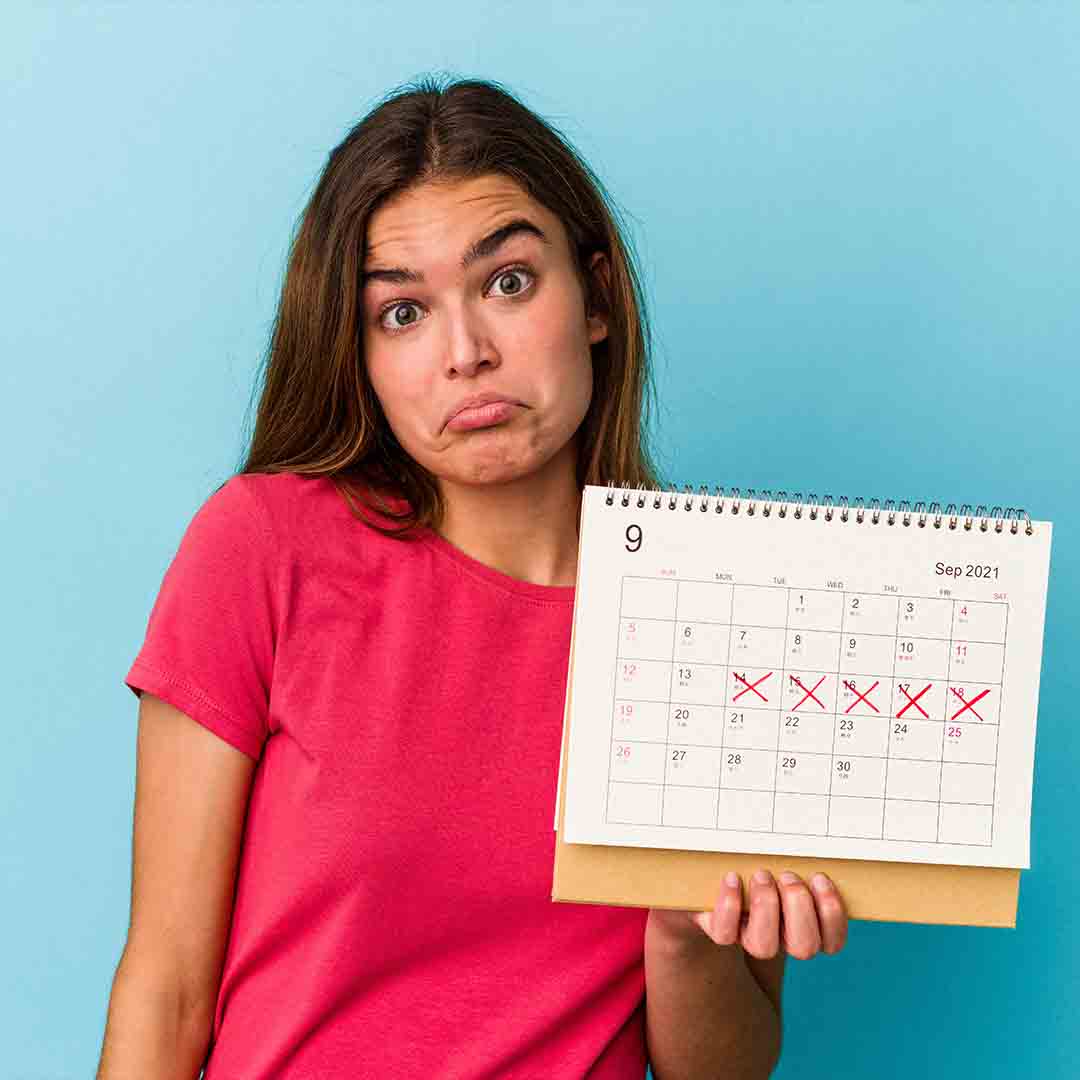 Woman holding a calendar