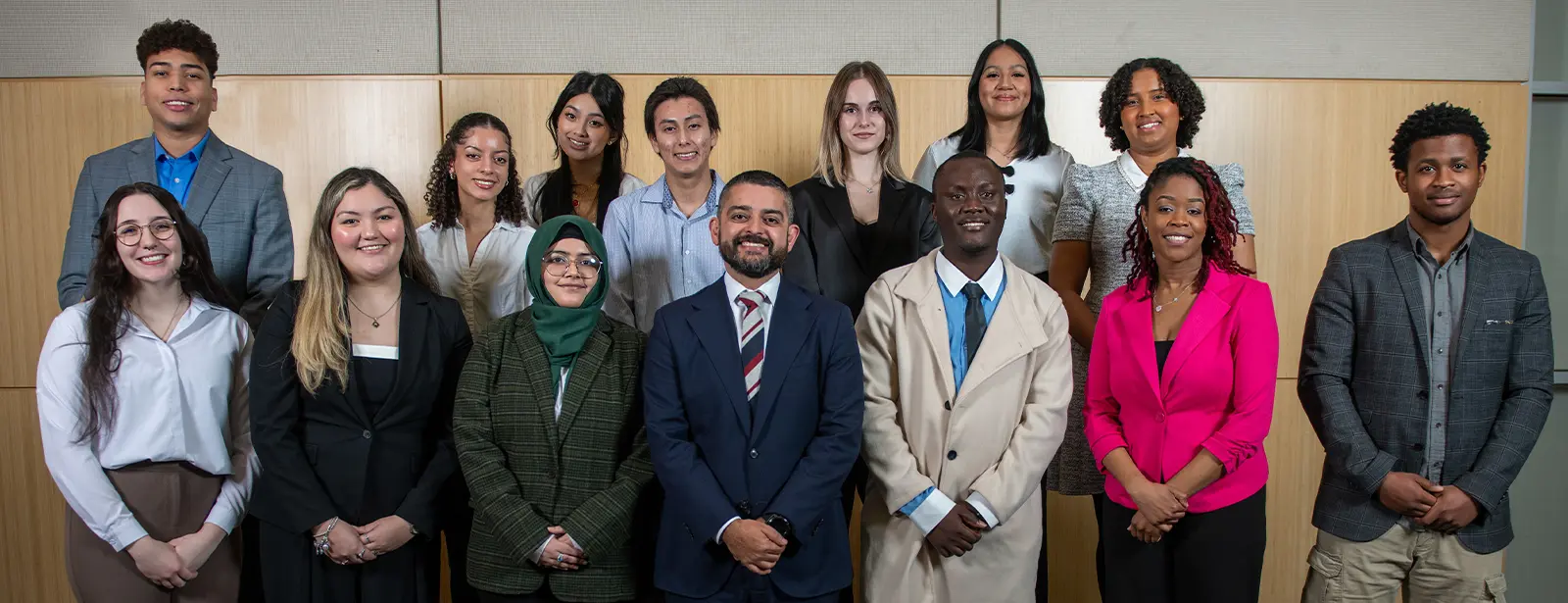 Photos of students with the chancellor