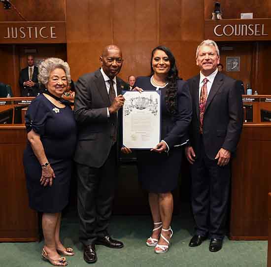 Dr. Cruz Casiano and Mayor Sylvester Turner