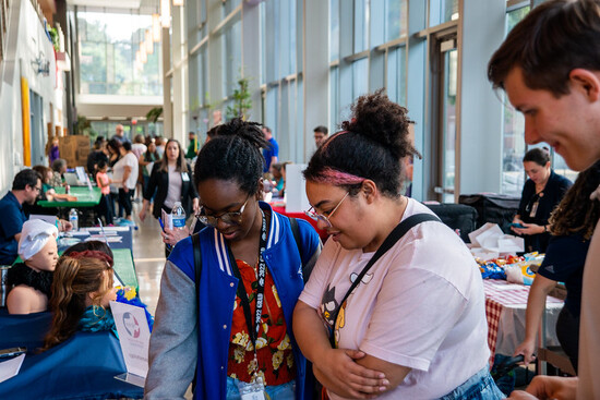 Photo of students at Open House