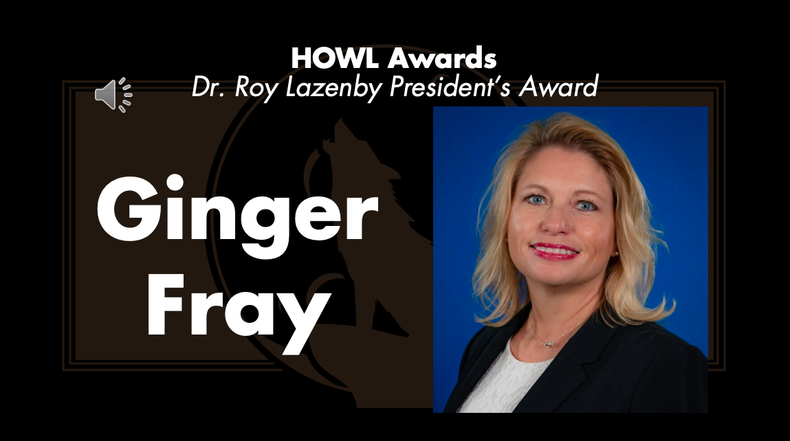 HOWL Awards Dr. Roy Lazennby President's Award winner, Ginger Fray. Gigner Fray's photo