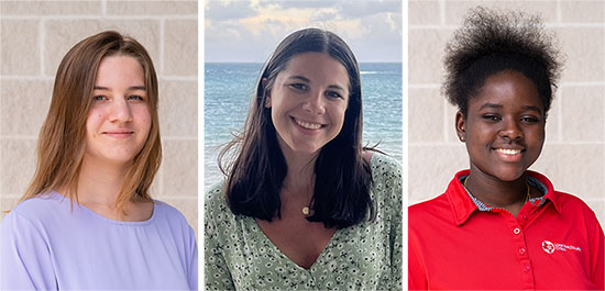 Meghan Lane, Hope Monaghan, and Lisa Opoku are among five Lone Star College-CyFair students  who were named 2023 Coca-Cola Leaders of Promise Scholars.