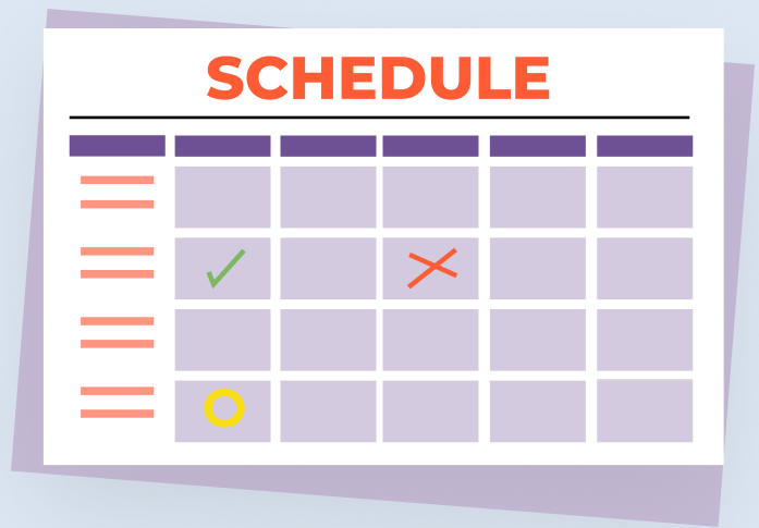 Writing Center Schedule