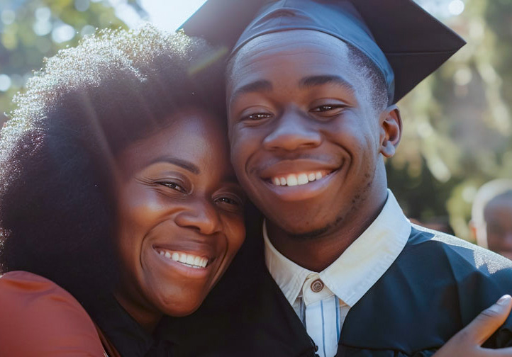 Happy Graduate with family