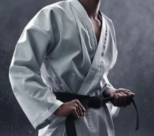 taekwondo practitioner wearing uniform.